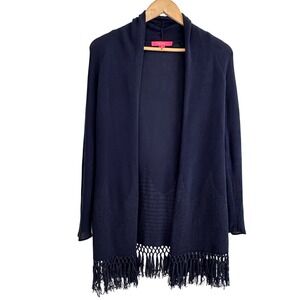 Lilly Pulitzer Tatum Cardigan Sweater Womens XS Navy‎ Open Front Lightweight